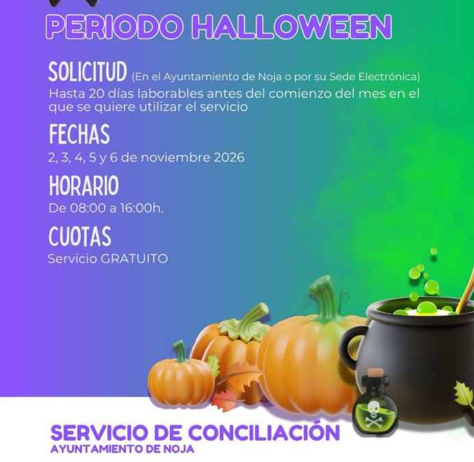 Servicios de conciliación familiar 2026/2027: abierto el plazo para el periodo de Halloween